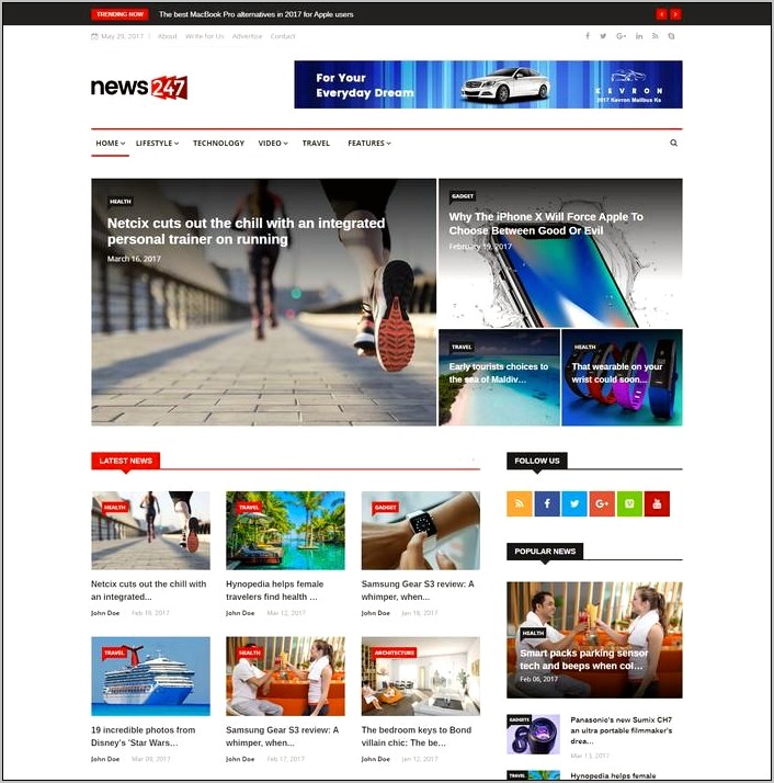 Admag Responsive Blog & Magazine Html Template Download