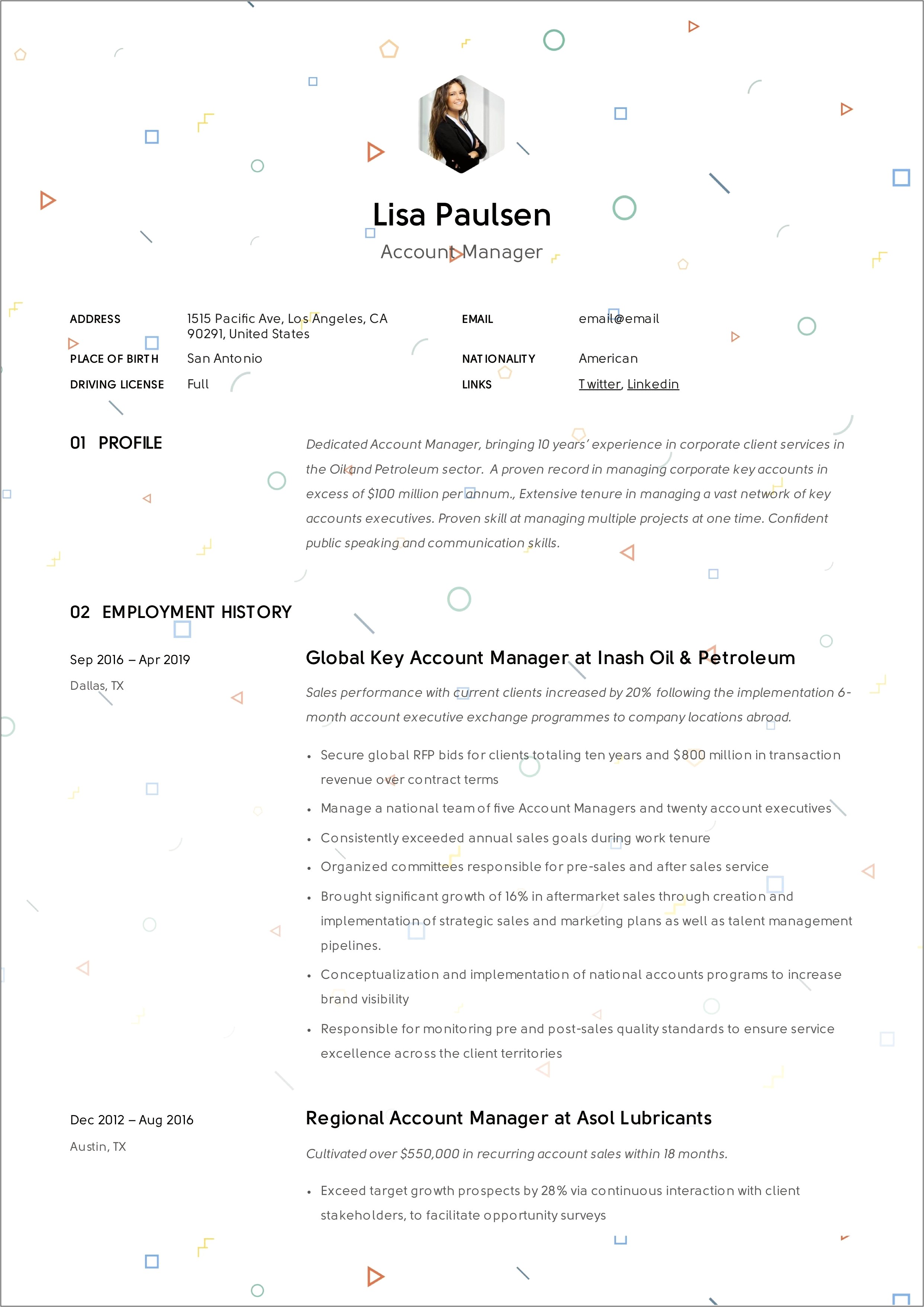 Advertising Account Director Resume Samples