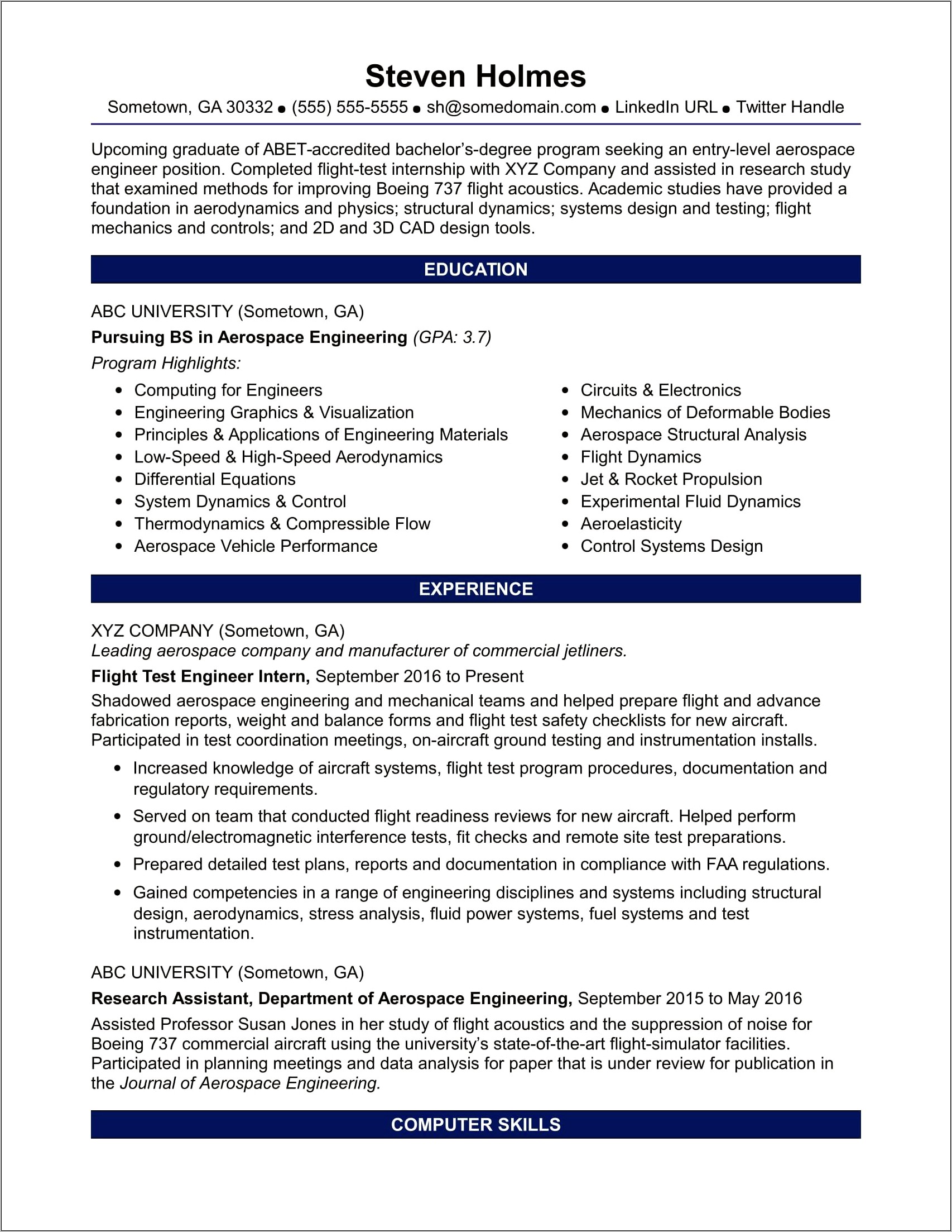 Aerospace Quality Inspector Resume Examples