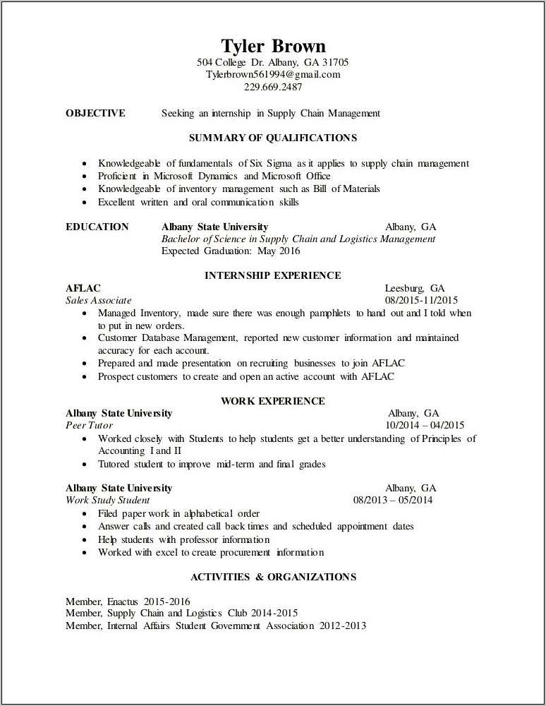 Aflac Associate Job On Resume