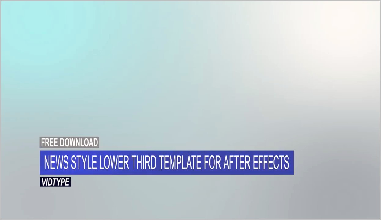 After Effects Lower Third Templates Download