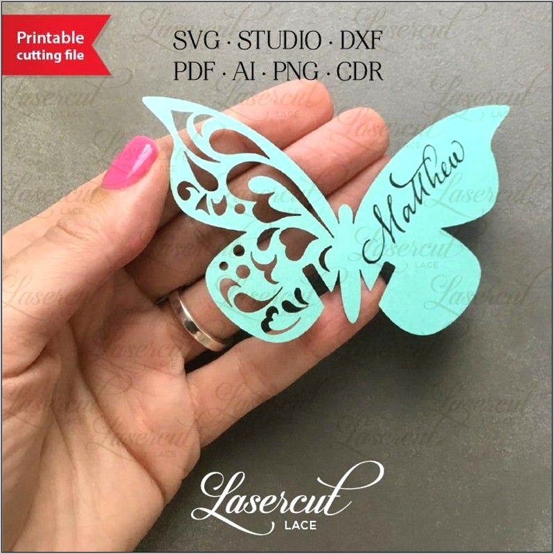 Aim Download Template Butterfly Place Cards