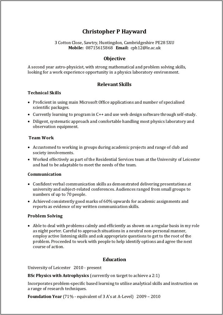 Analytical Skills Examples For Resume