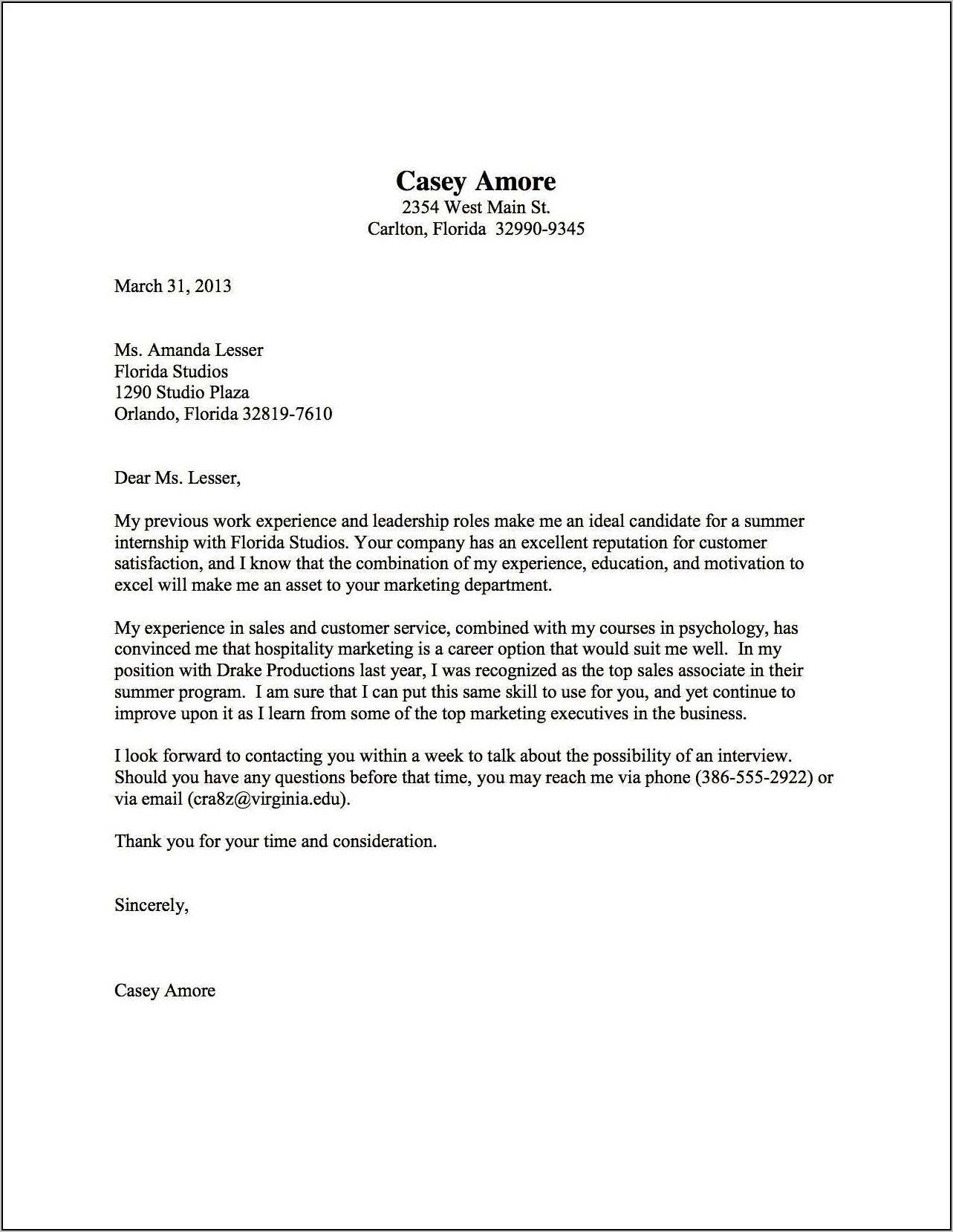 Apa Resume Cover Letter Example