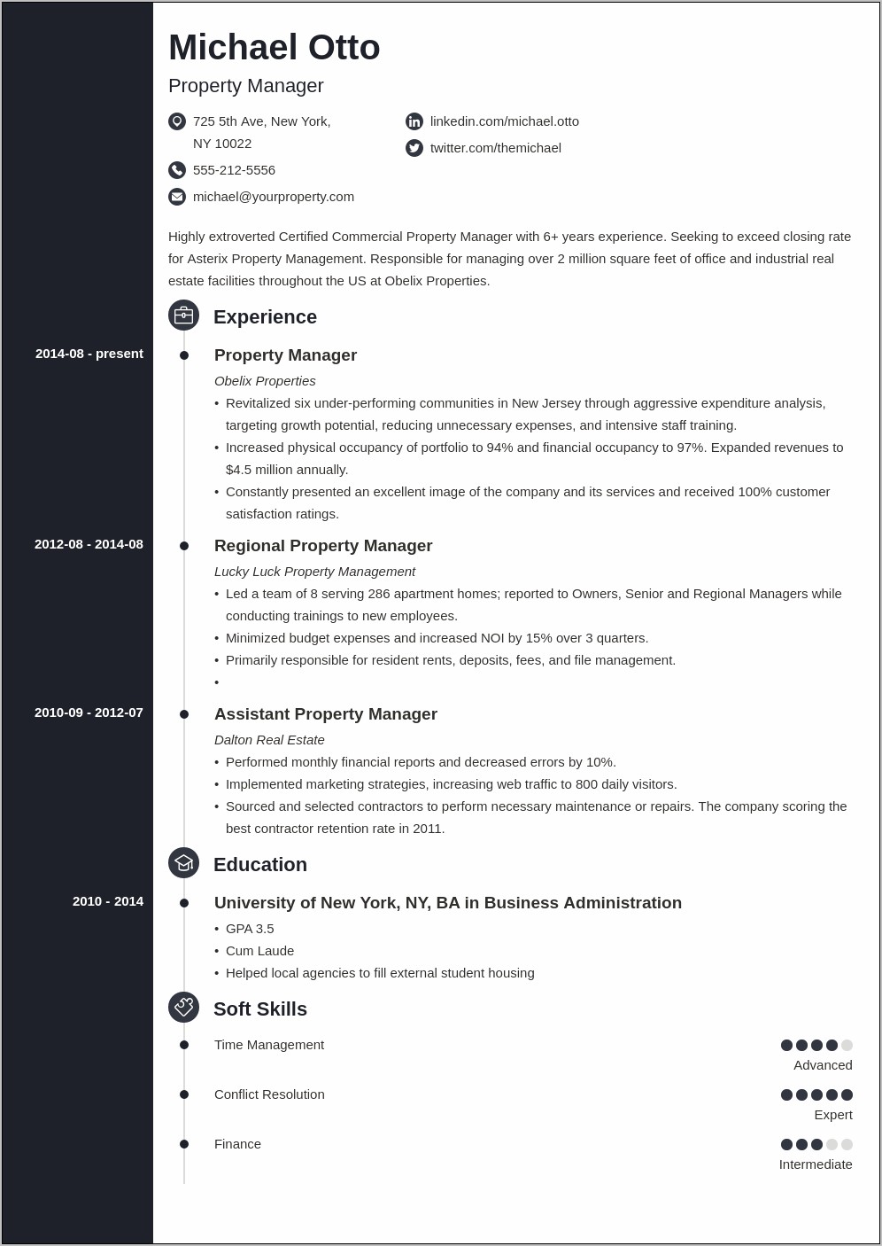 Apartment Community Manager Resume Objective