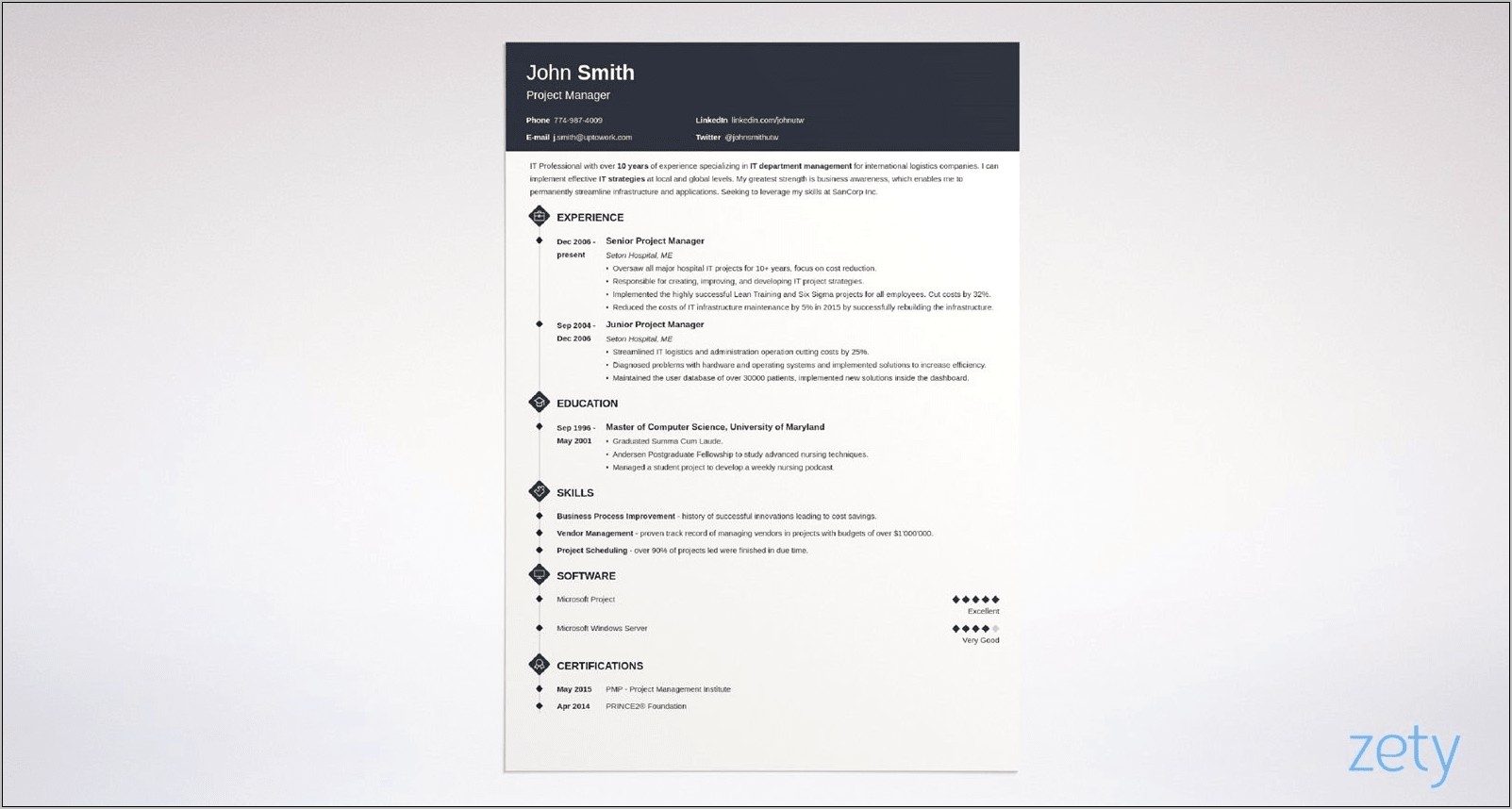 Applicant Tracking System Resume Example