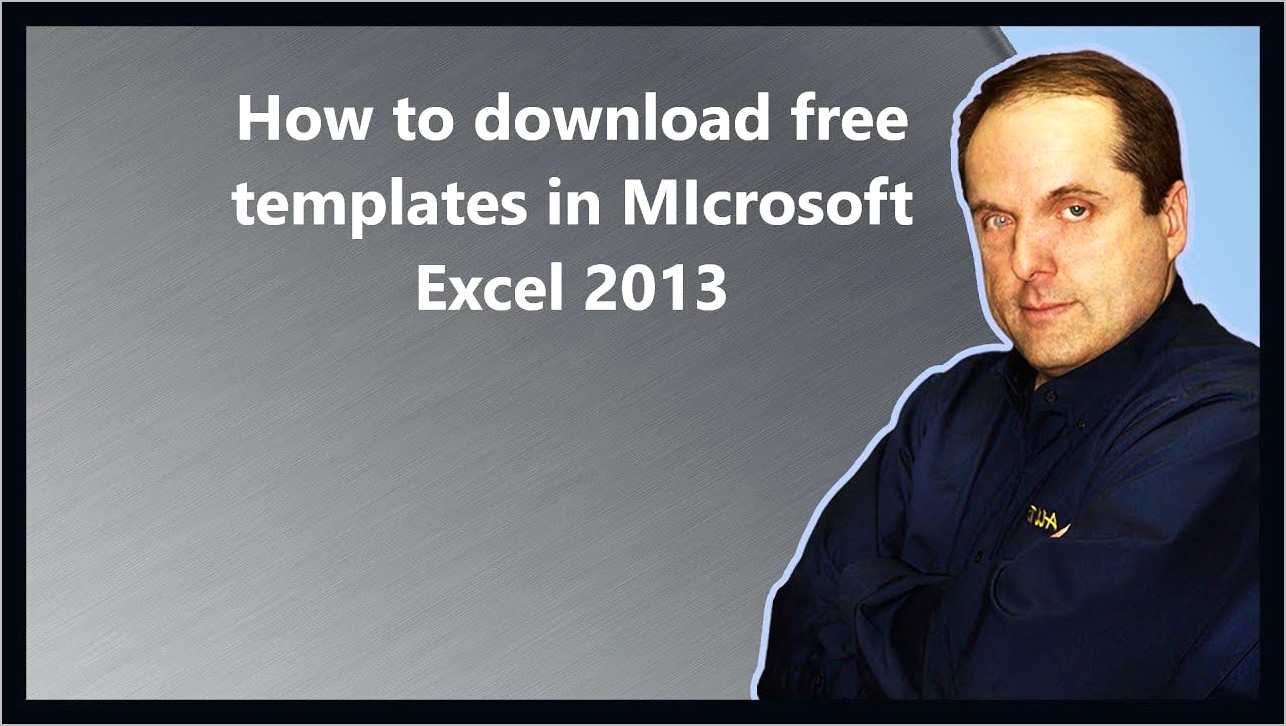 Applying Templates To Download In Mircroft Excel 2013