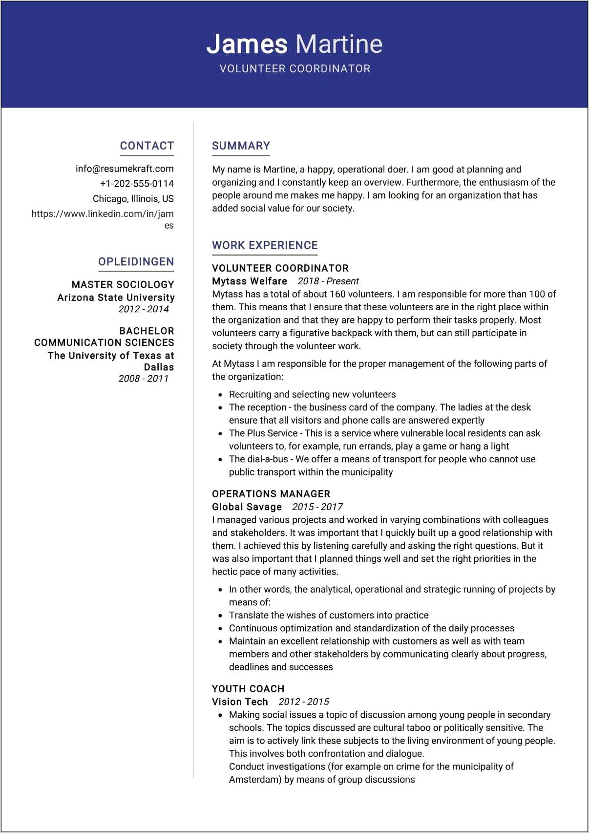 Arizona State University Resume Samples