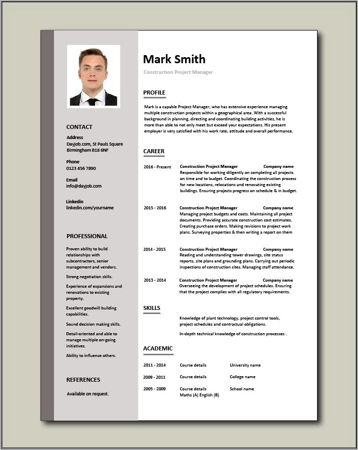 Assisstant Construction Project Manager Resume