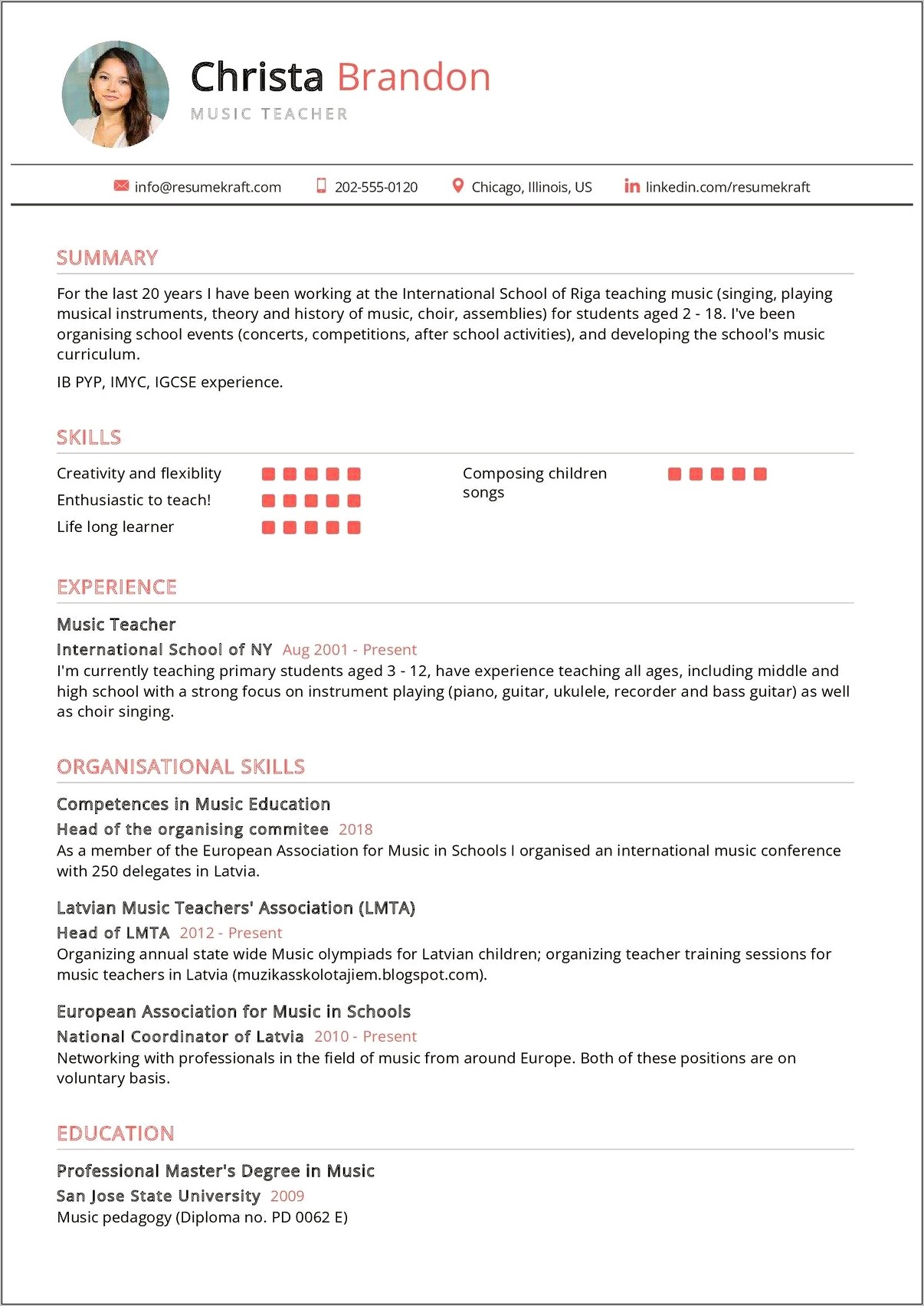 Assistant Teacher Toddler Skills Resume