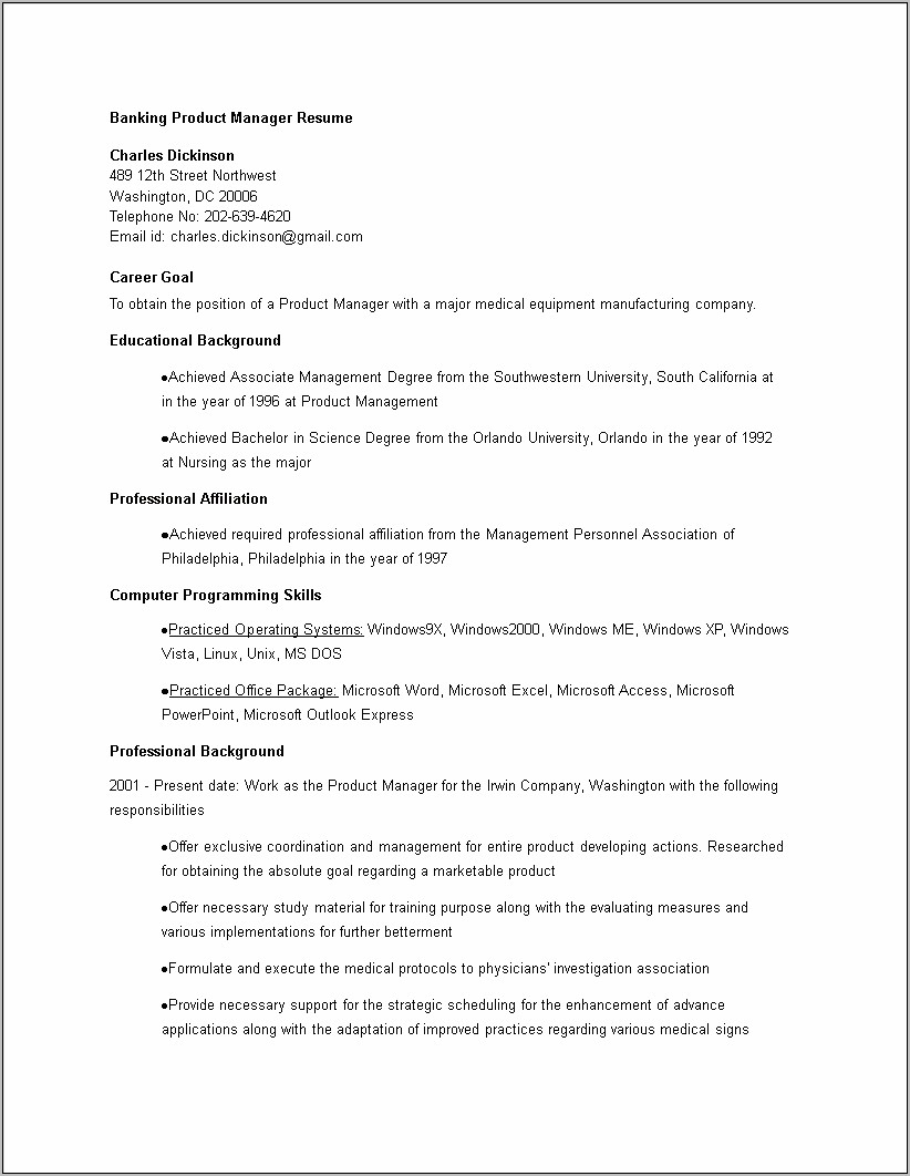 Associate Product Manager Resume Examples