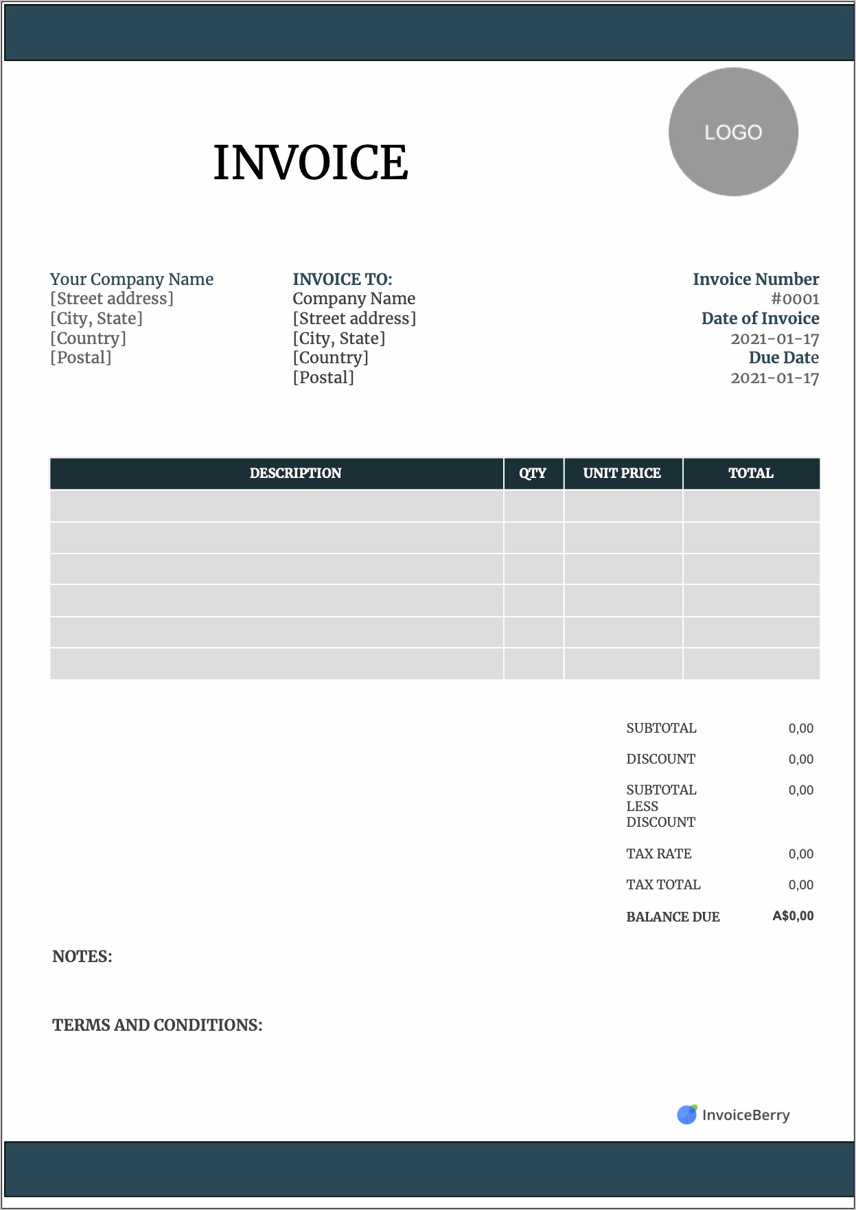 Australian Tax Invoice Template Download Word