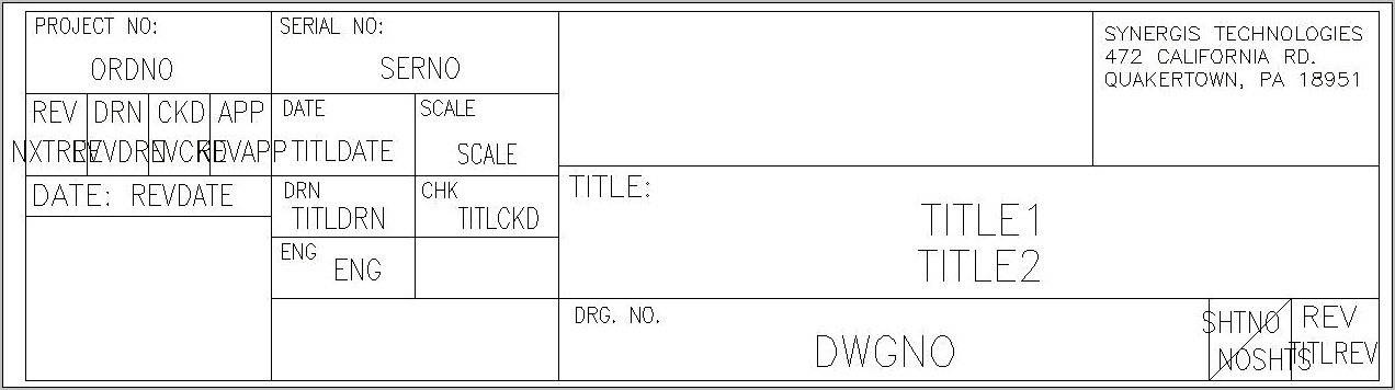 Autocad 2013 Title Block Template Download