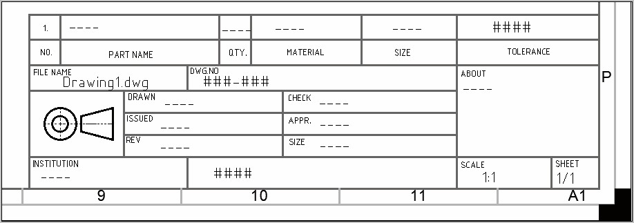 Autocad A1 Title Block Template Download