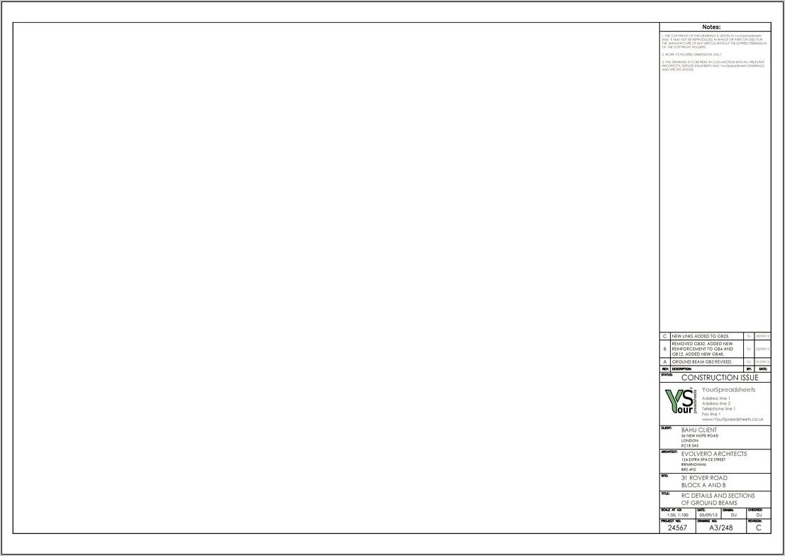 Autocad Blank Title Block Template Download