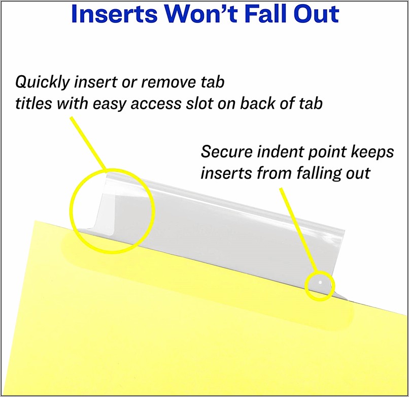 Avery Download Template Big Tab Inserts For Dividers