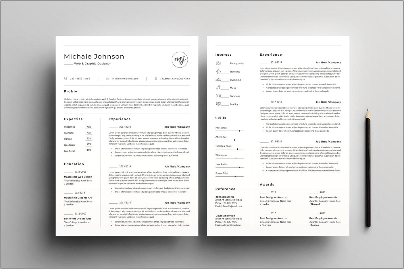 Awesome Resume Templates Free Word