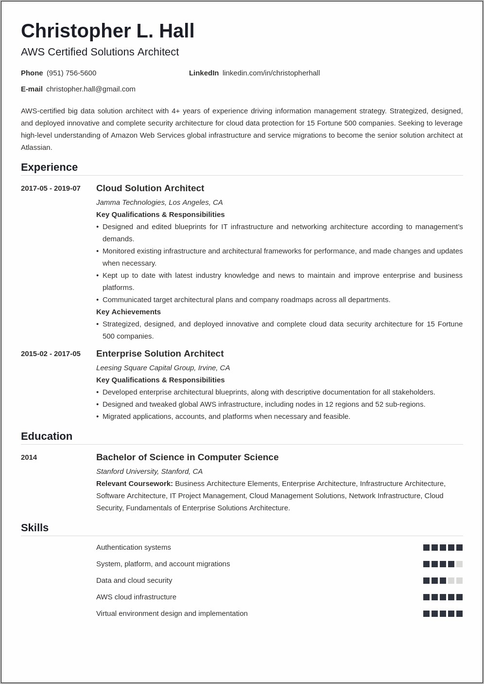 Aws Technical Account Manager Resume