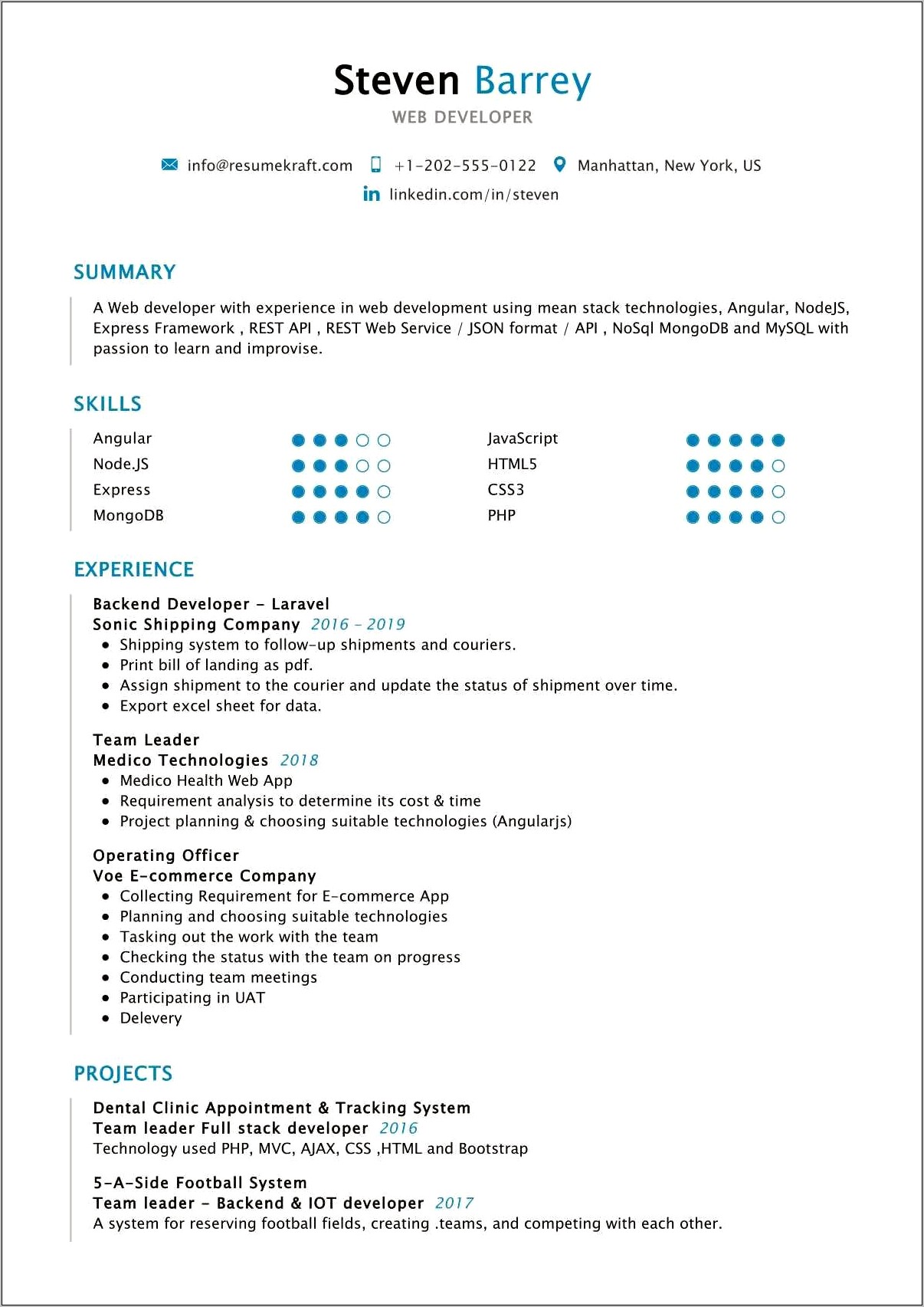 Backend Software Engineer Resume Objective