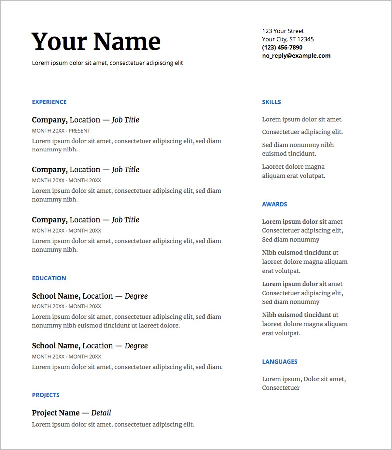 Bad High School Resume Examples