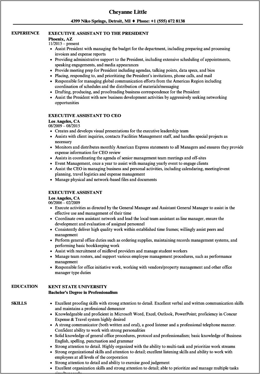 Banking Executive Assitant Resume Samples