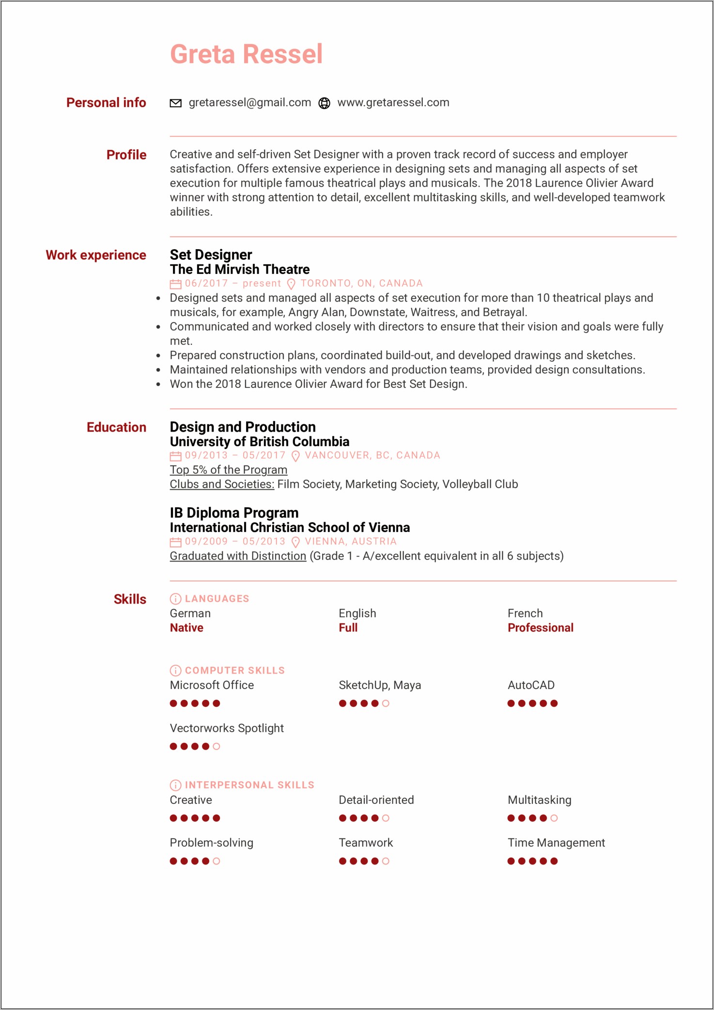 Bc Career Center Sample Resume