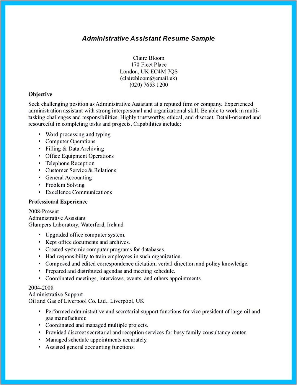 Beginner Medical Assistant Resume Sample