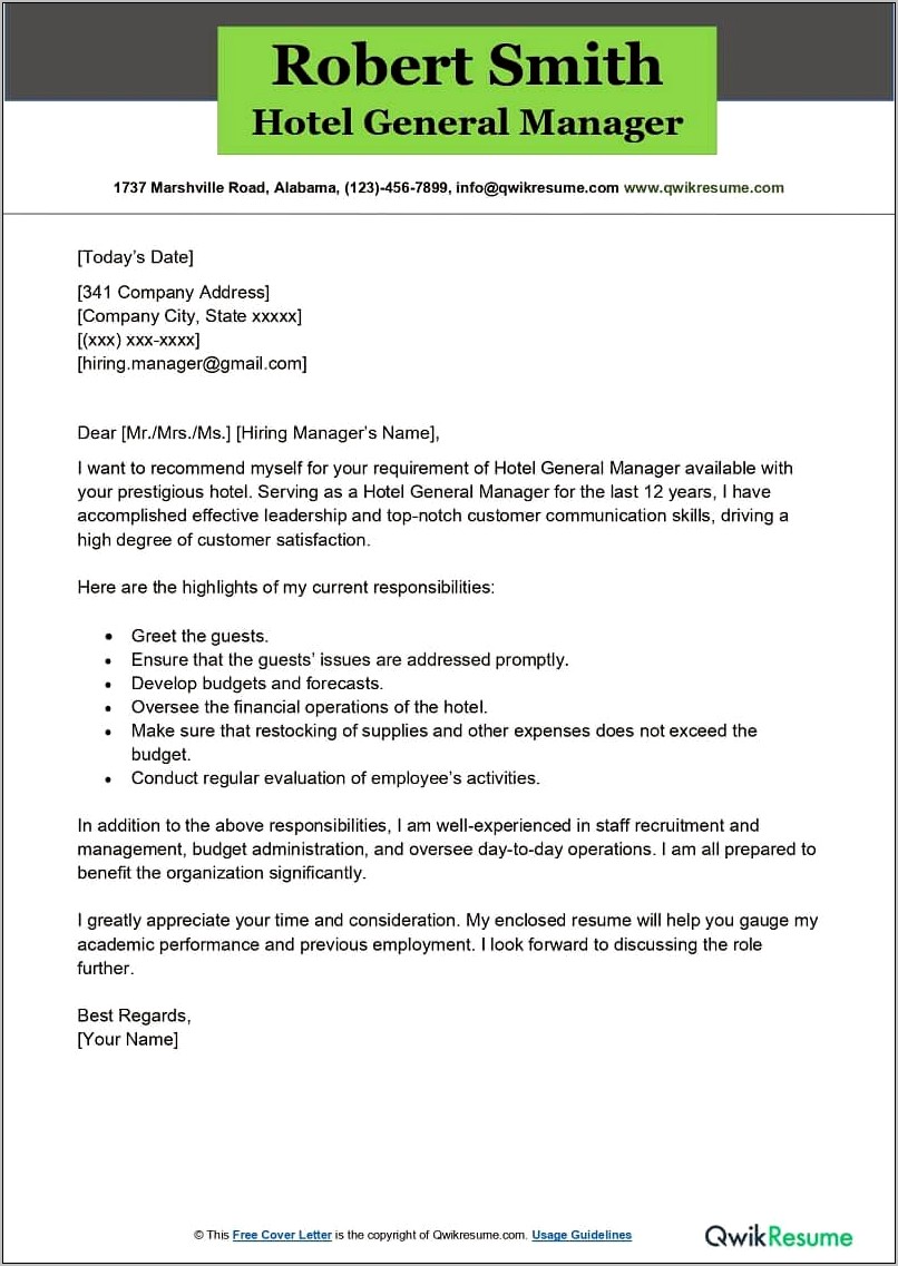 Benefits Manager Resume Cover Letter