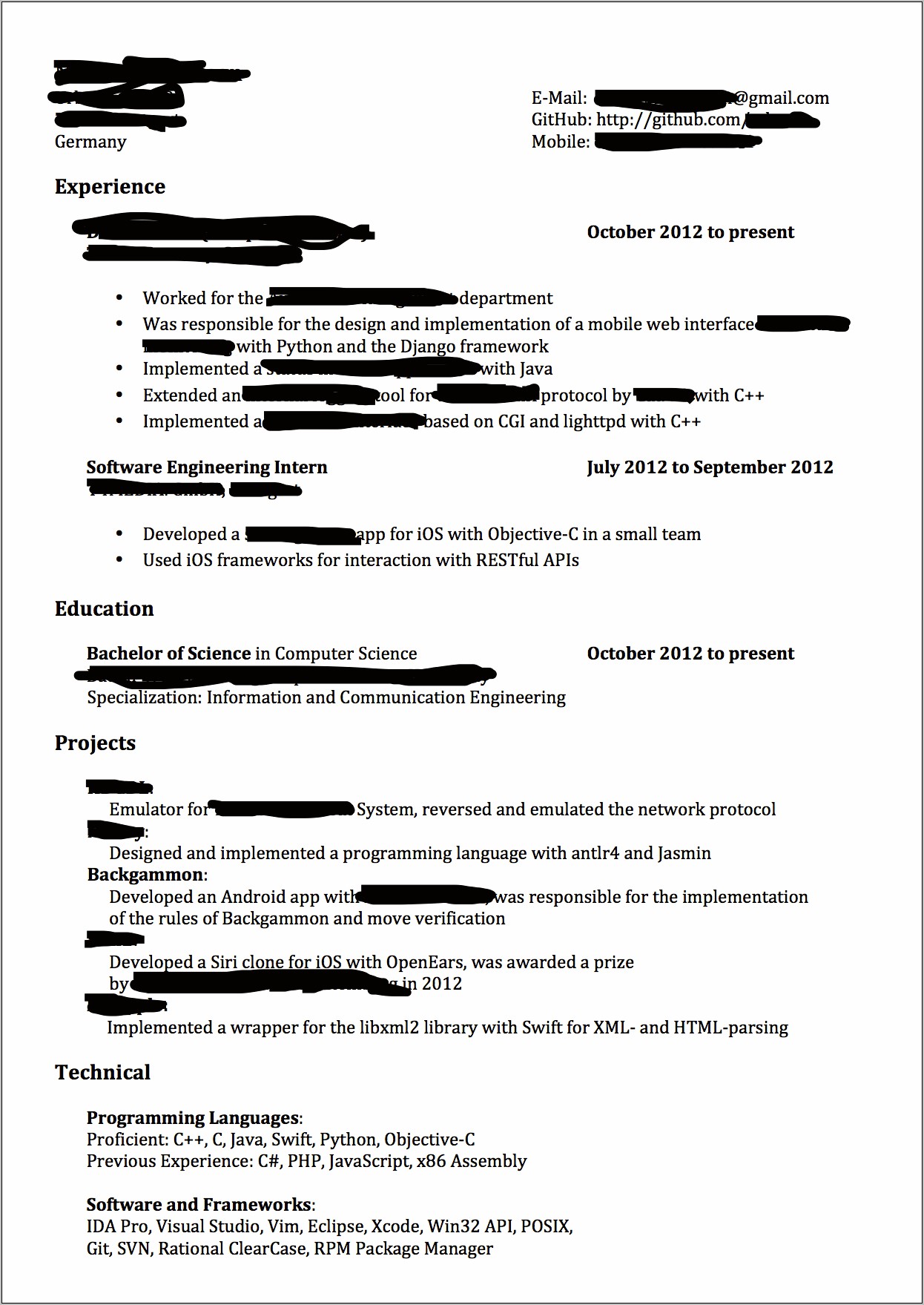 Best About Me Resume Reddit