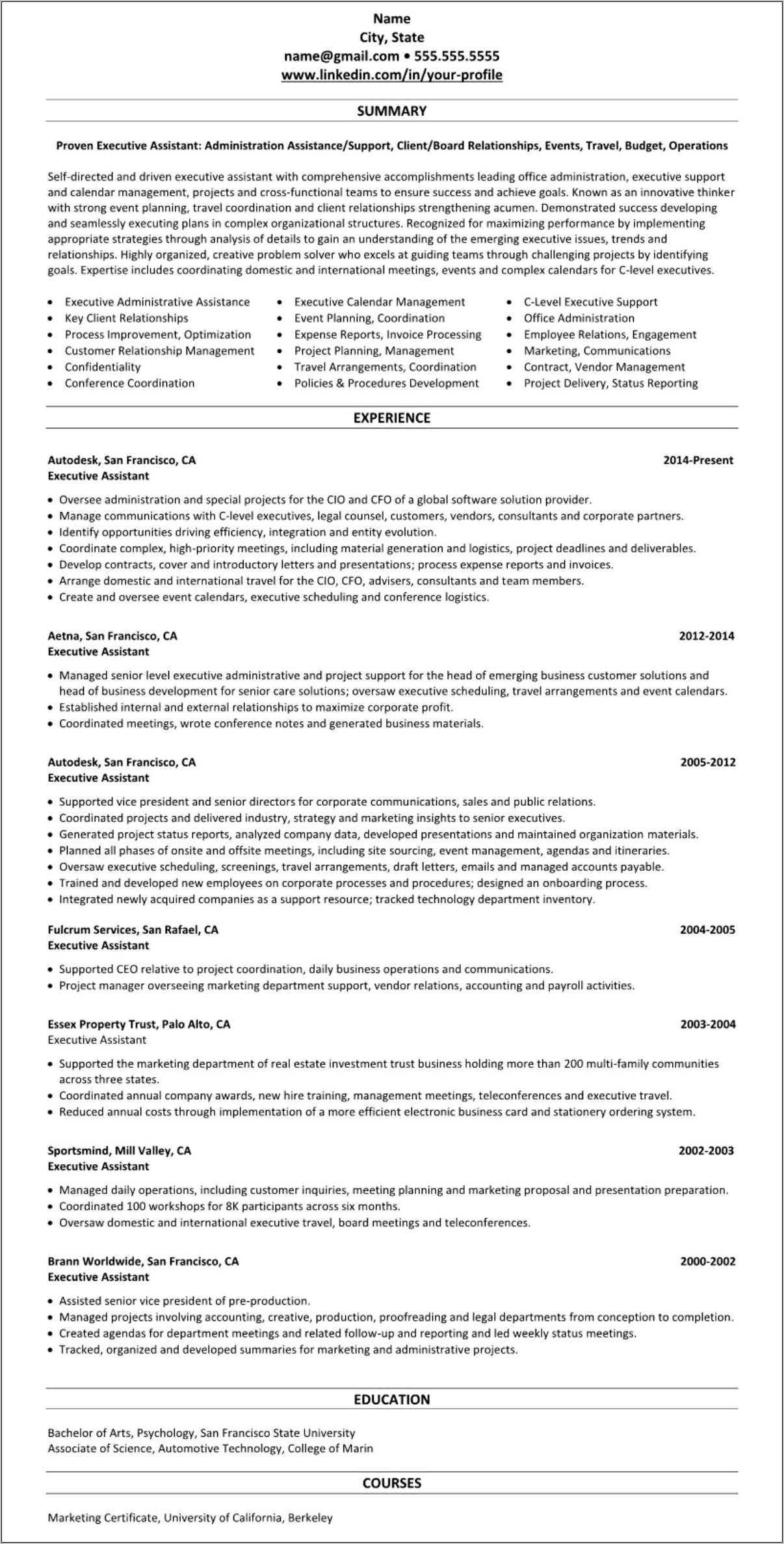 Best Administrative Assistant Resume 2019