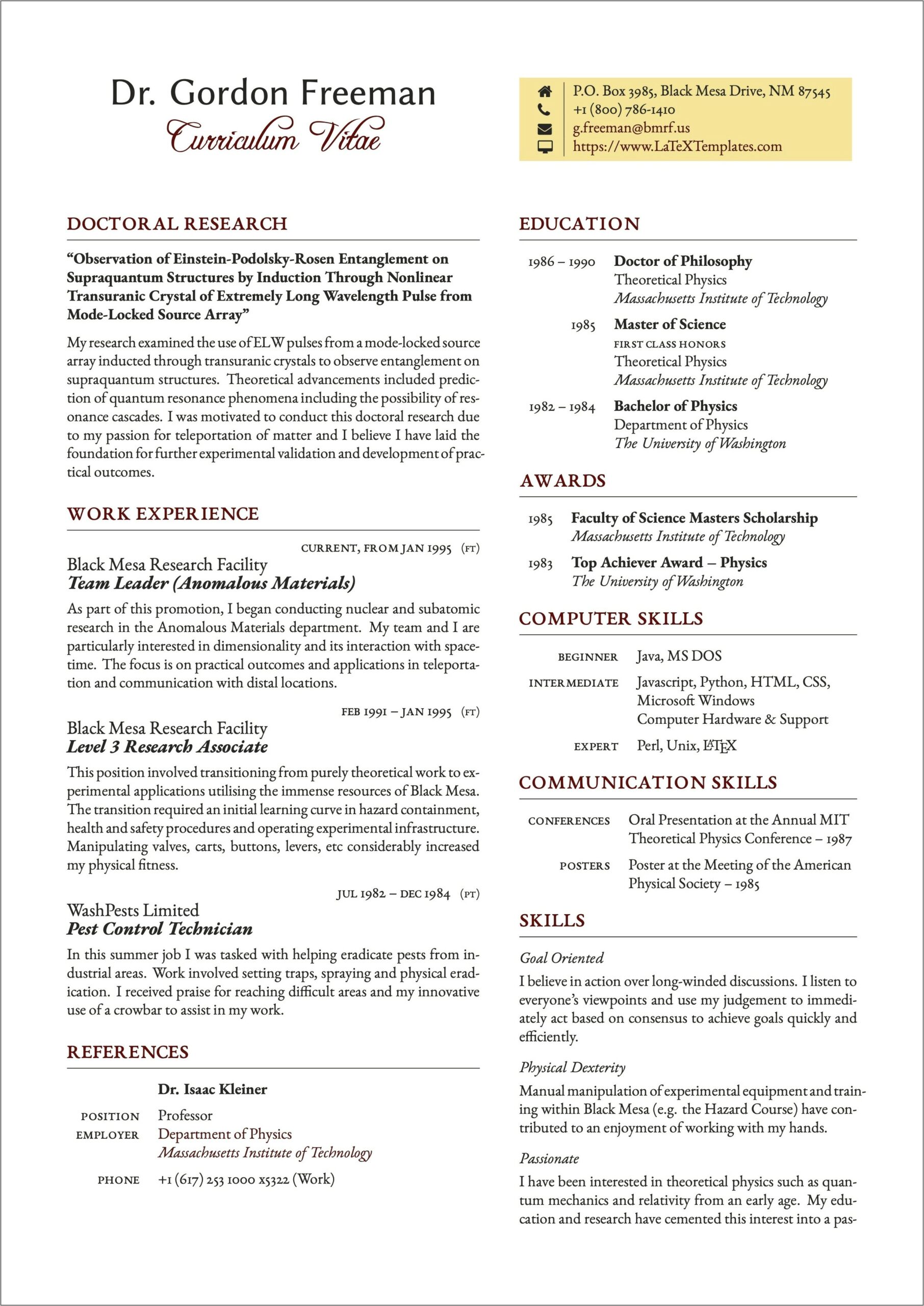 Best Components Of A Resume