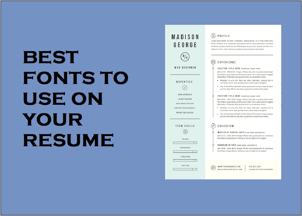 Best Extensis Font For Resume