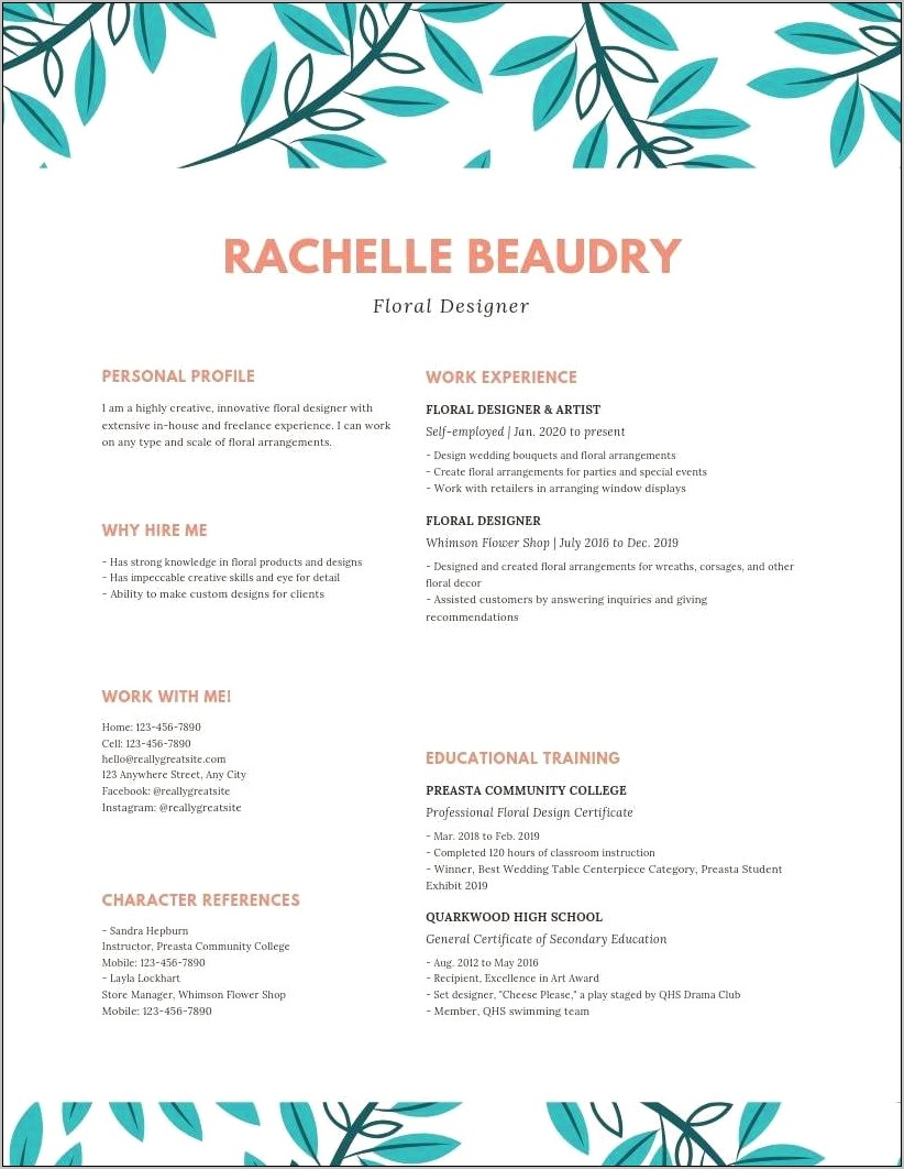 Best Font Family For Resume