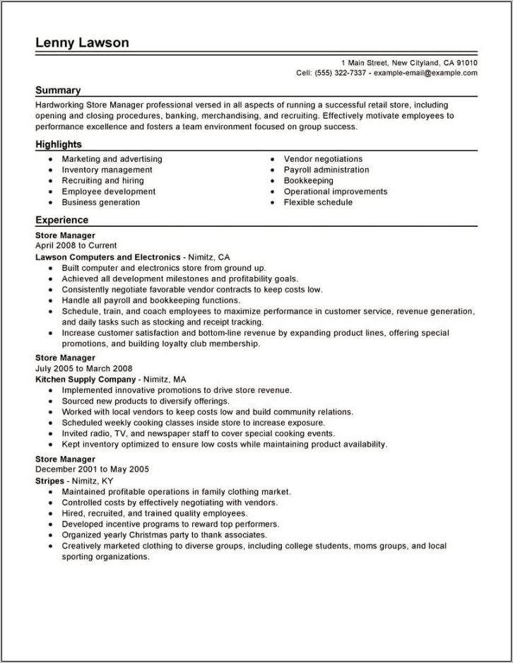 Best Font For Management Resume