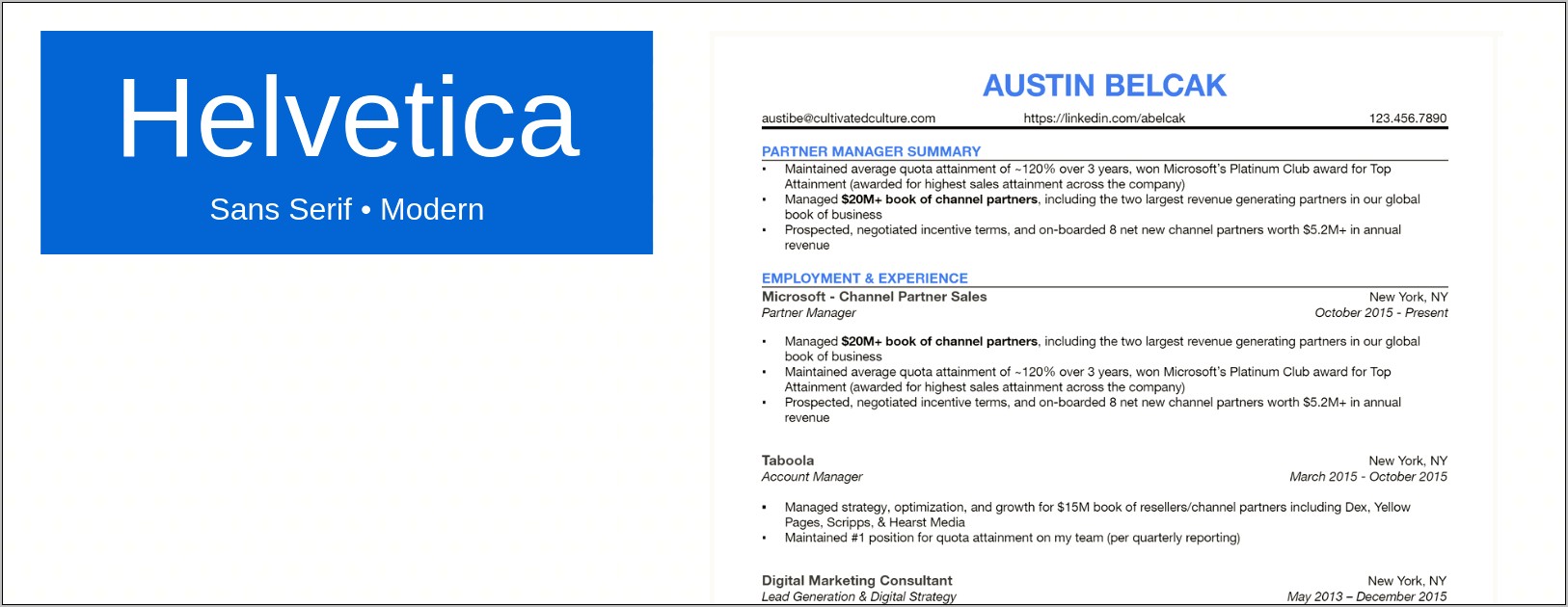 Best Fonts For Software Resumes