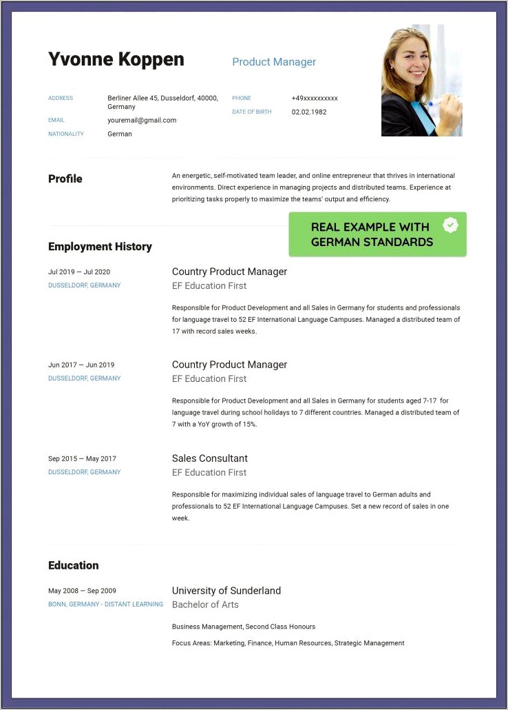 Best Free Sales Resume Template