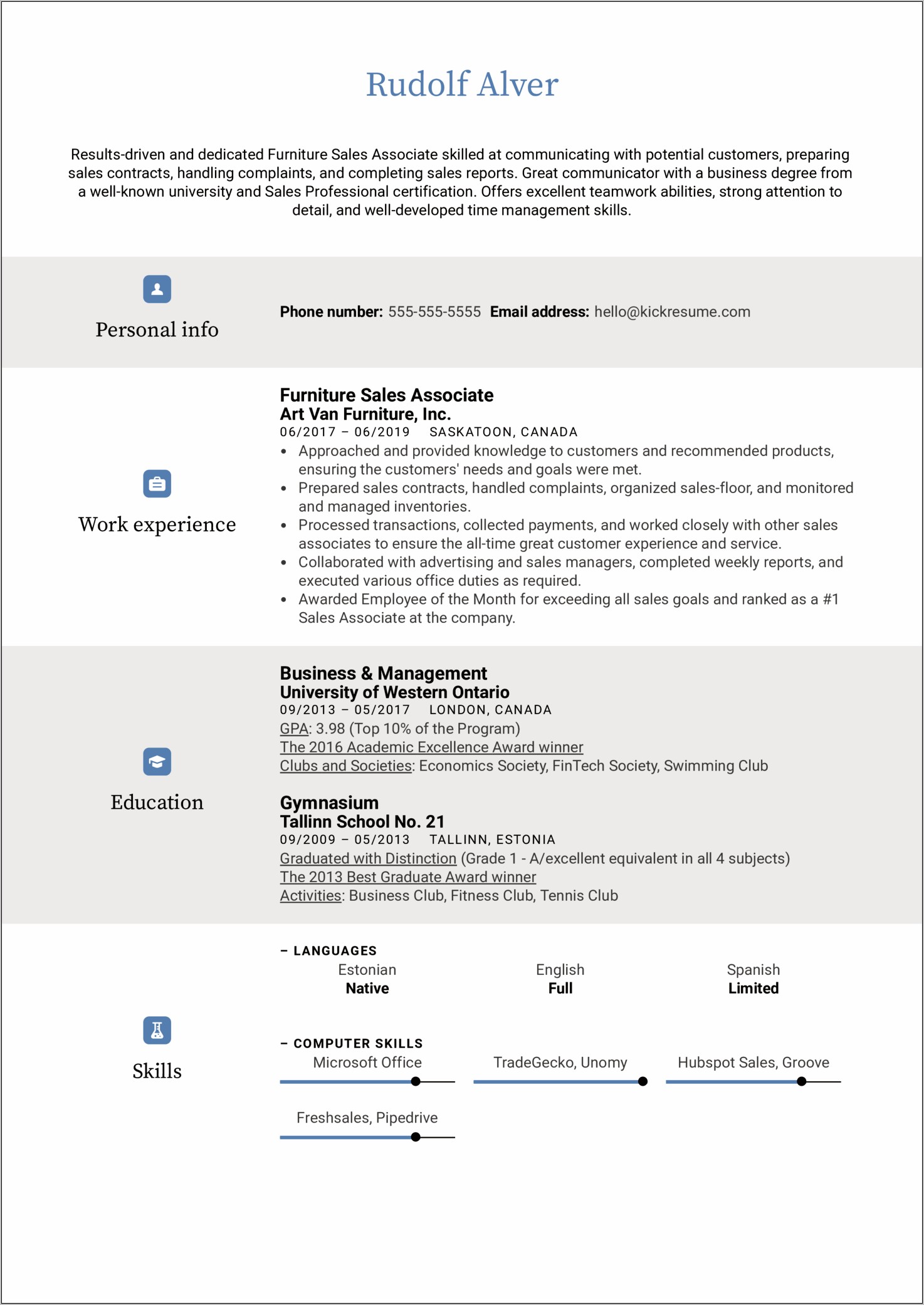 Best Head Of Sales Resume