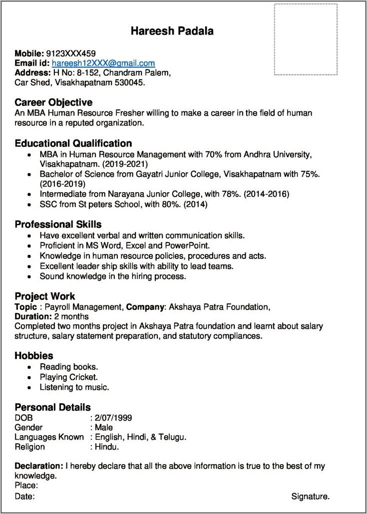 Best Human Resources Executive Resumes