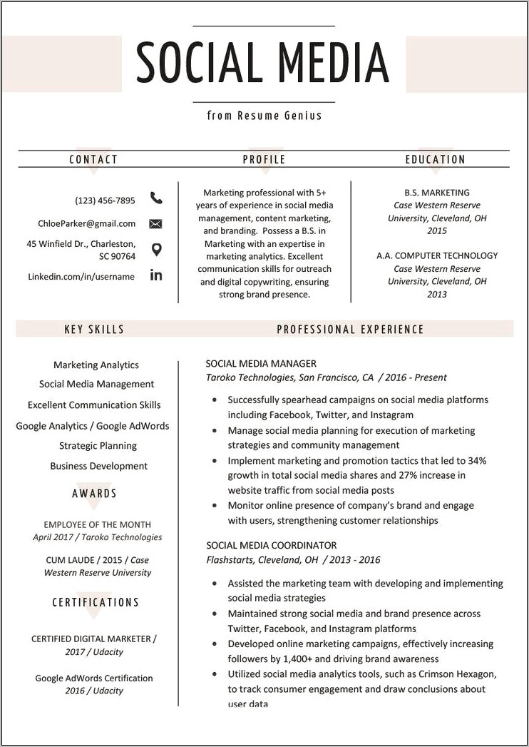 Best In Class Marketing Resumes