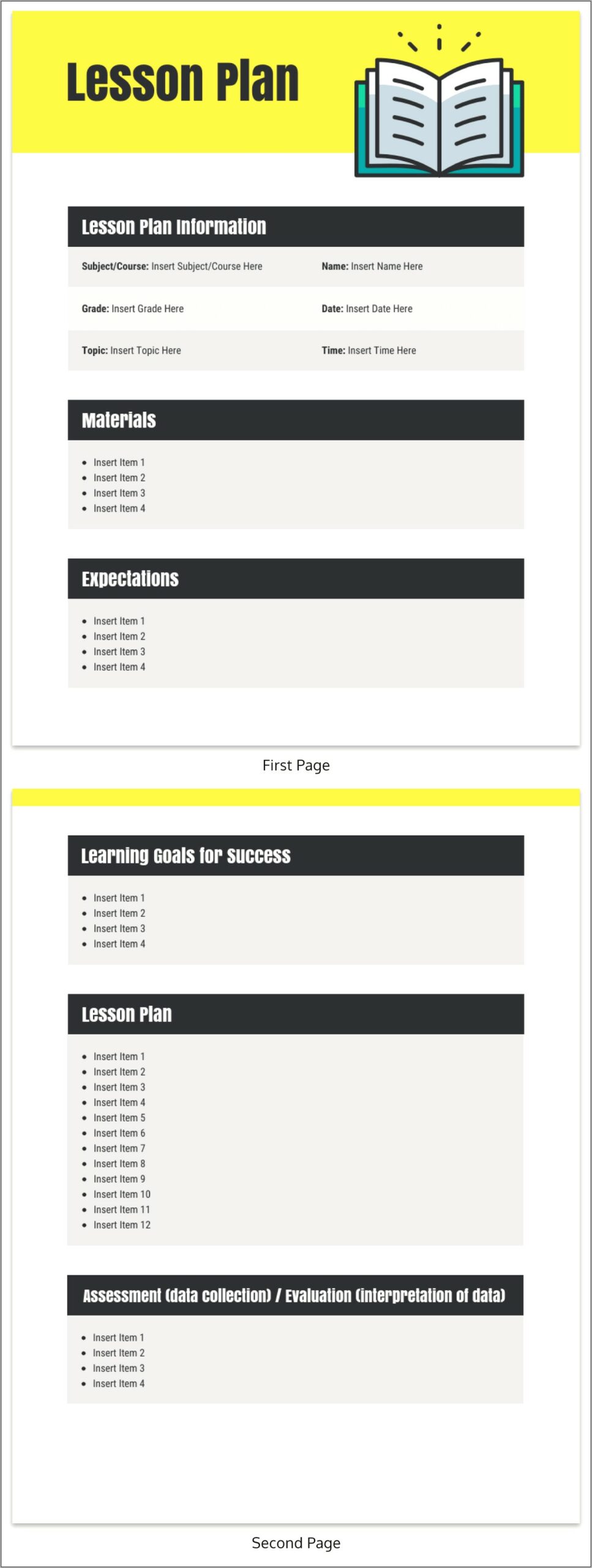 Best Lesson Plan Template Elementary Download