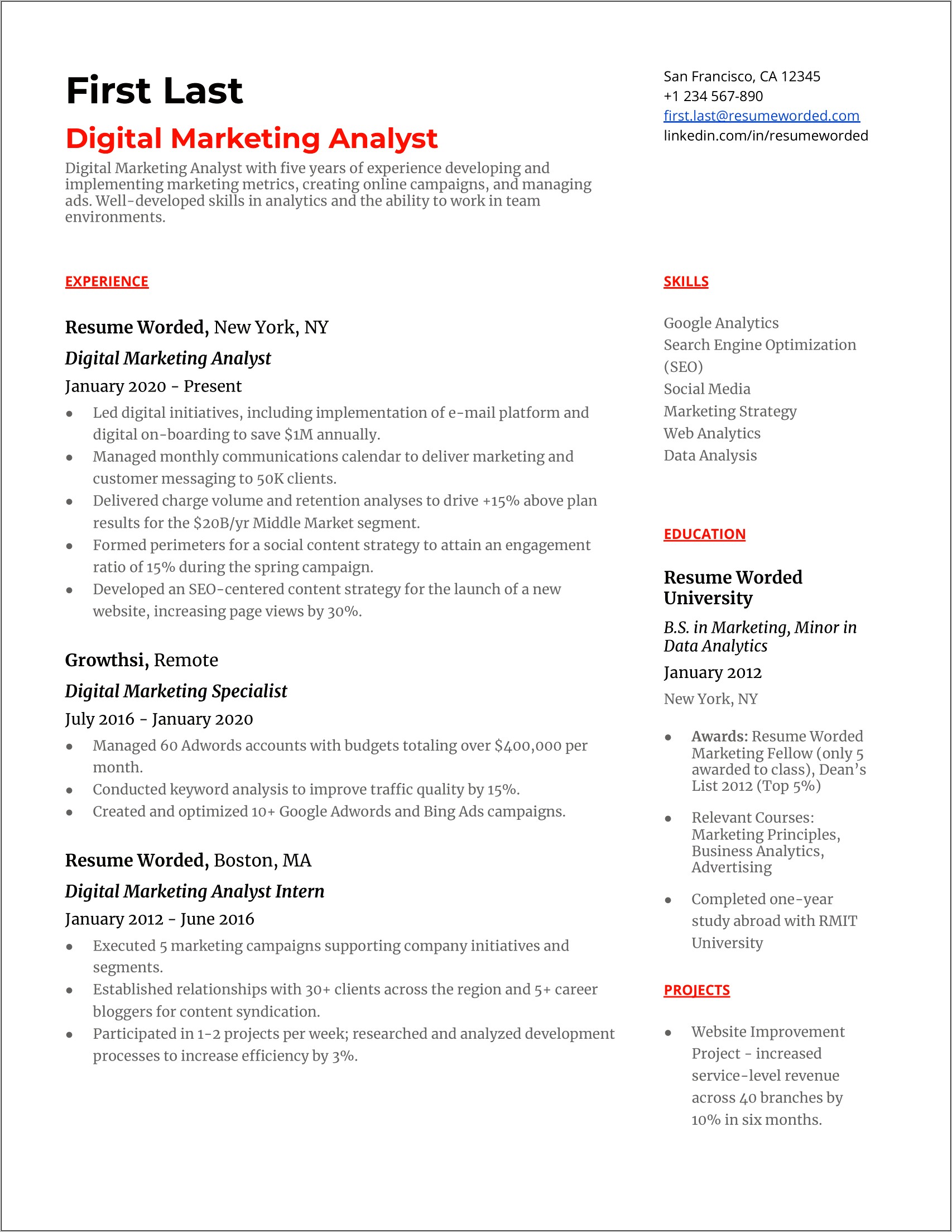 Best Marketing Manager Resume Samples