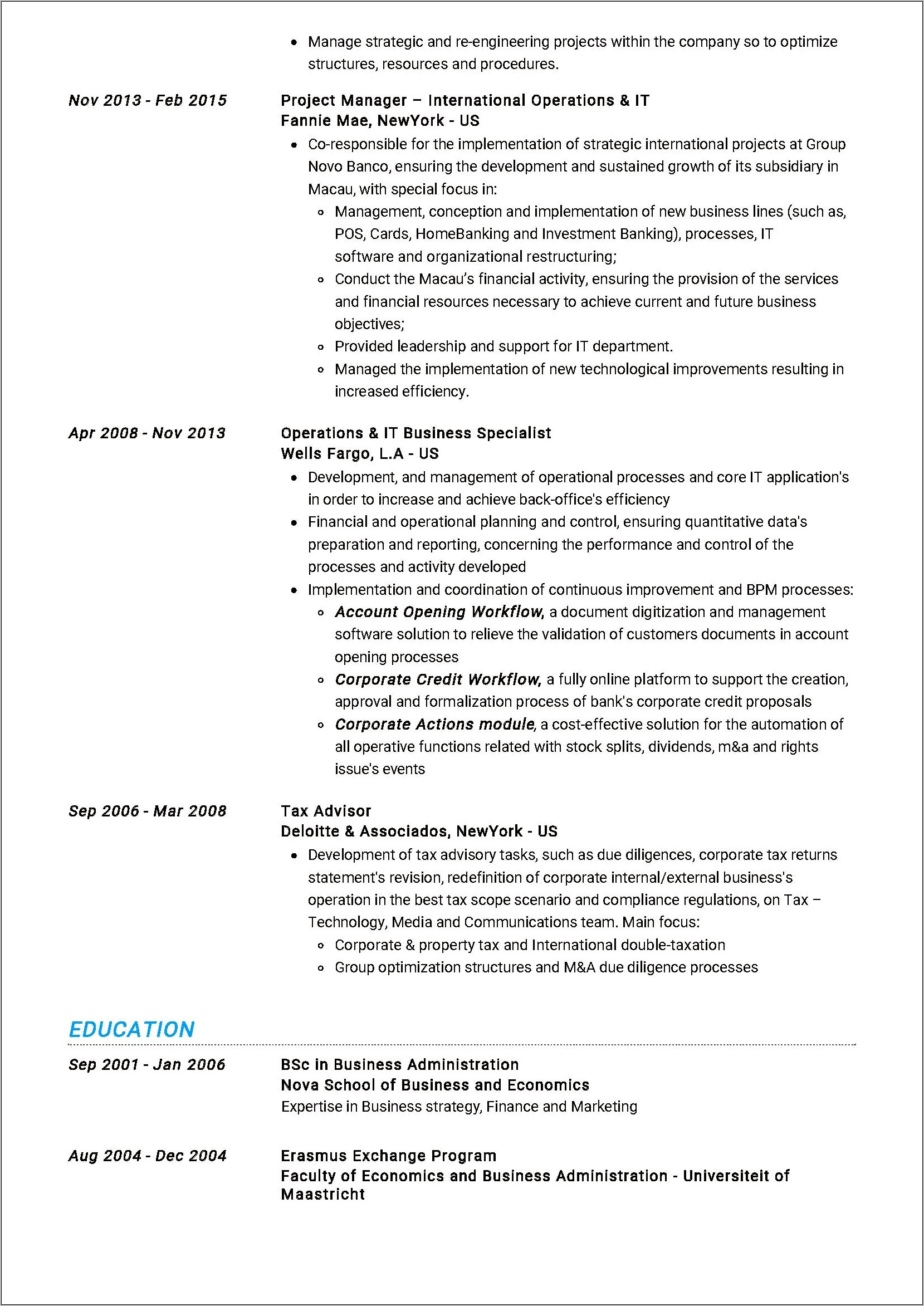 Best Project Manager Resume Examples
