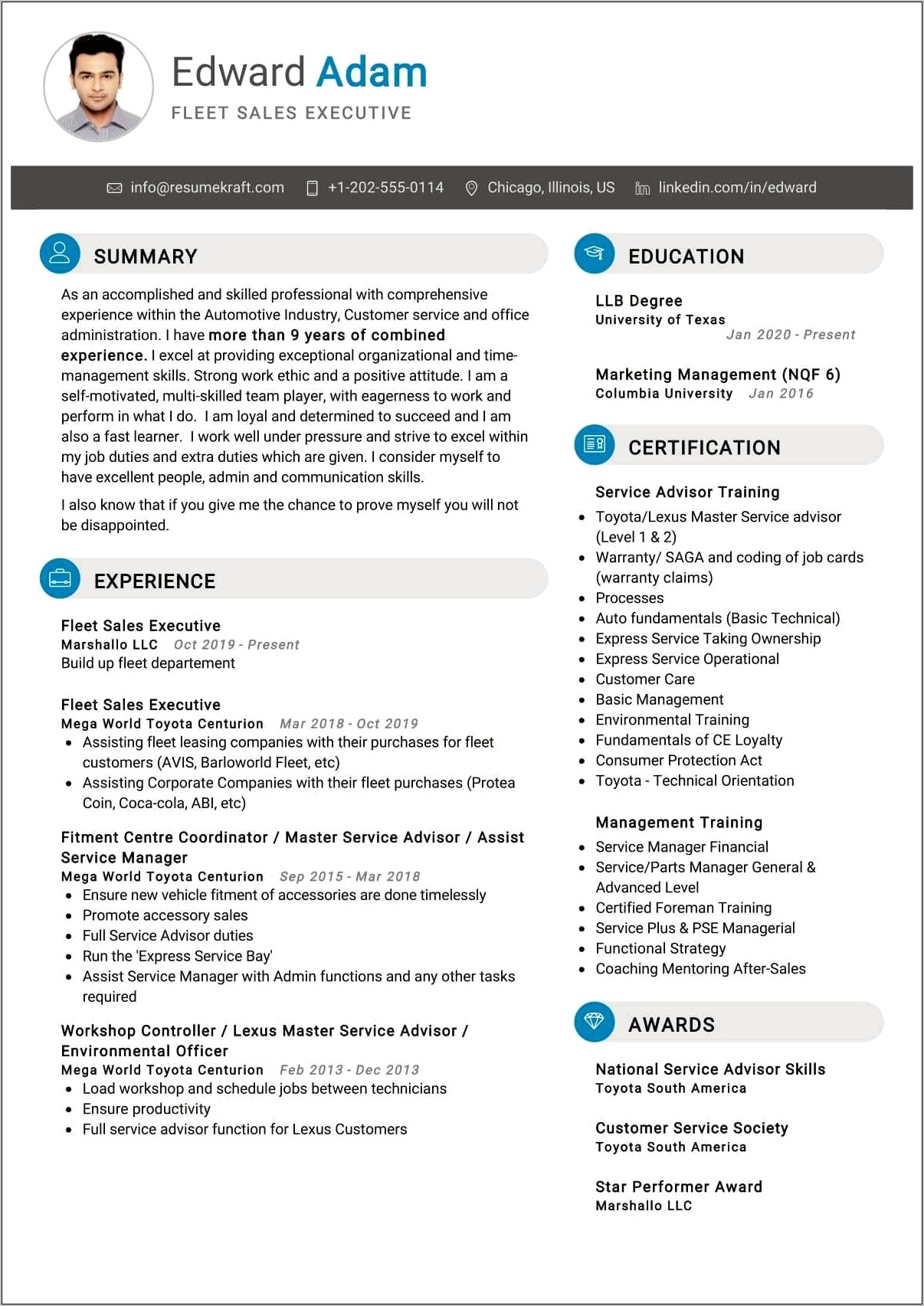 Best Resume Examples For Executives