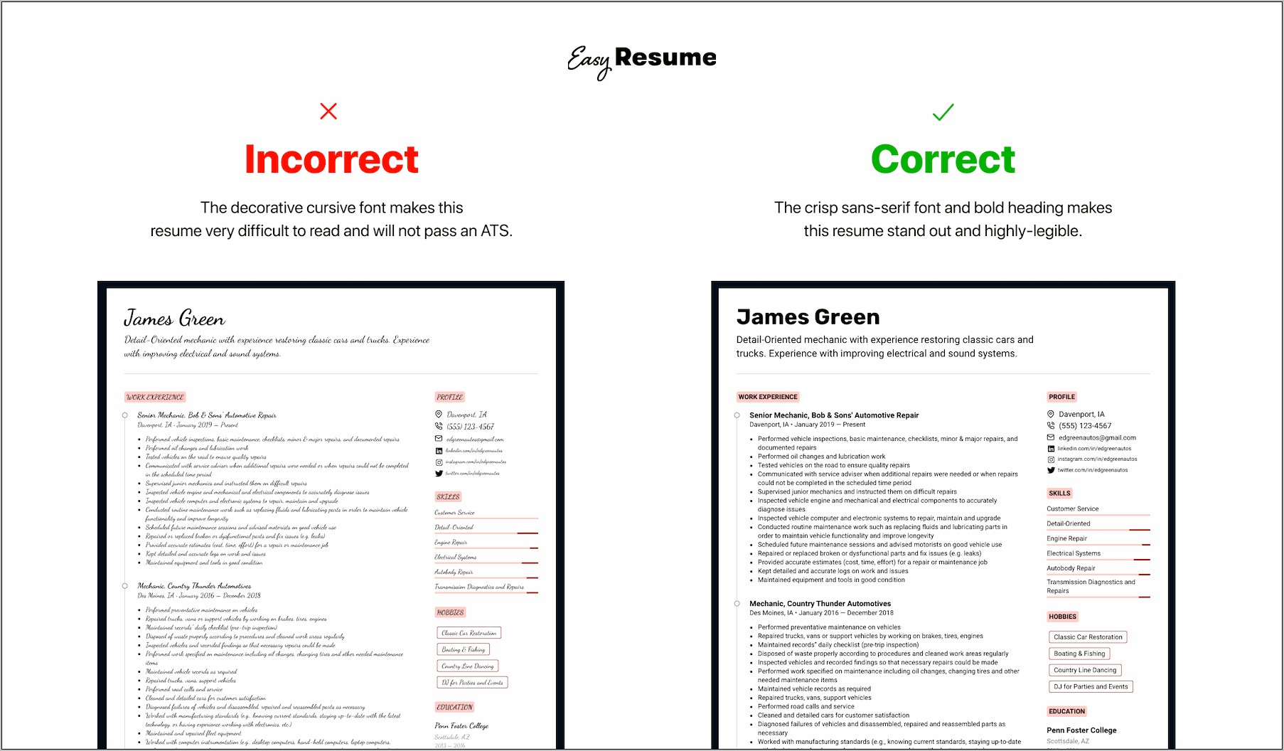 Best Resume Fonts For Designers