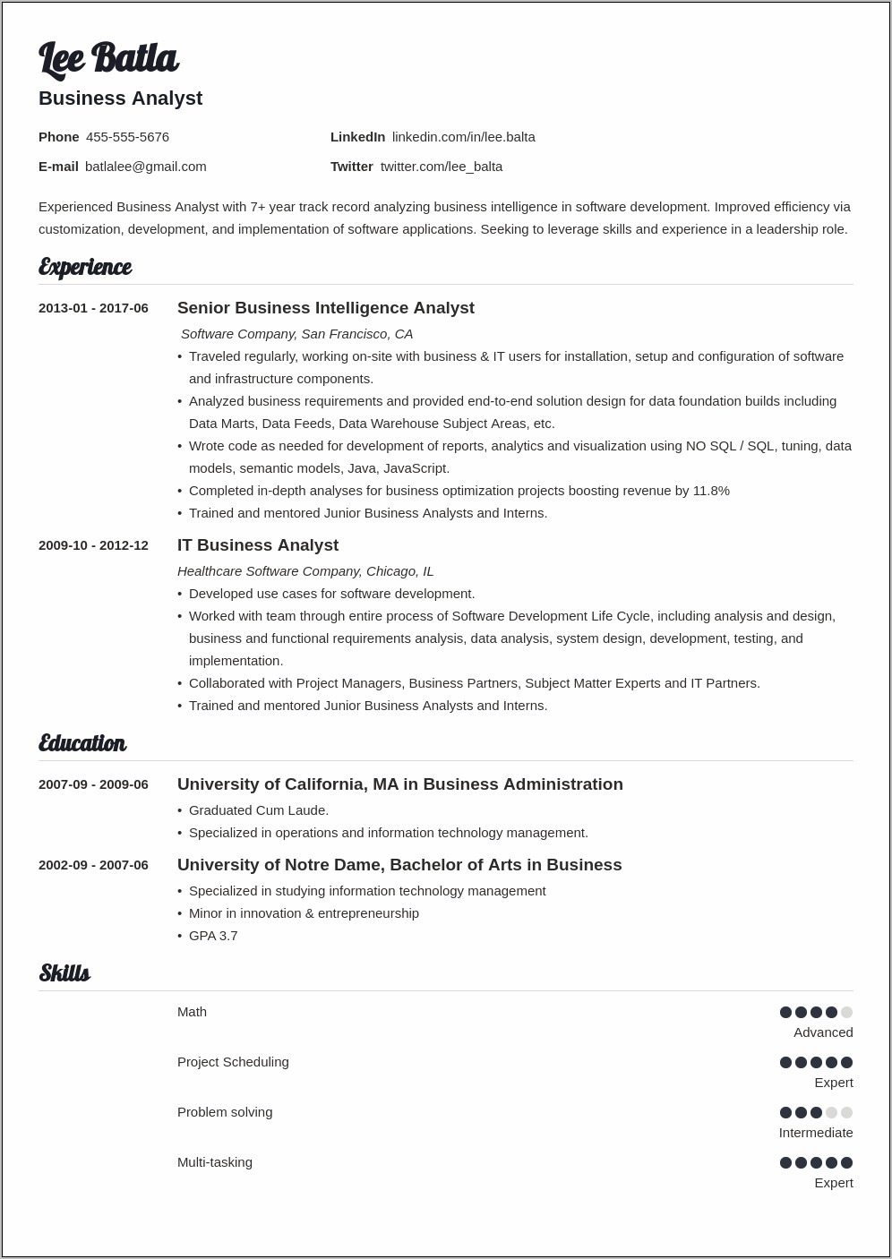 Best Resume For Corporatelevel Pay