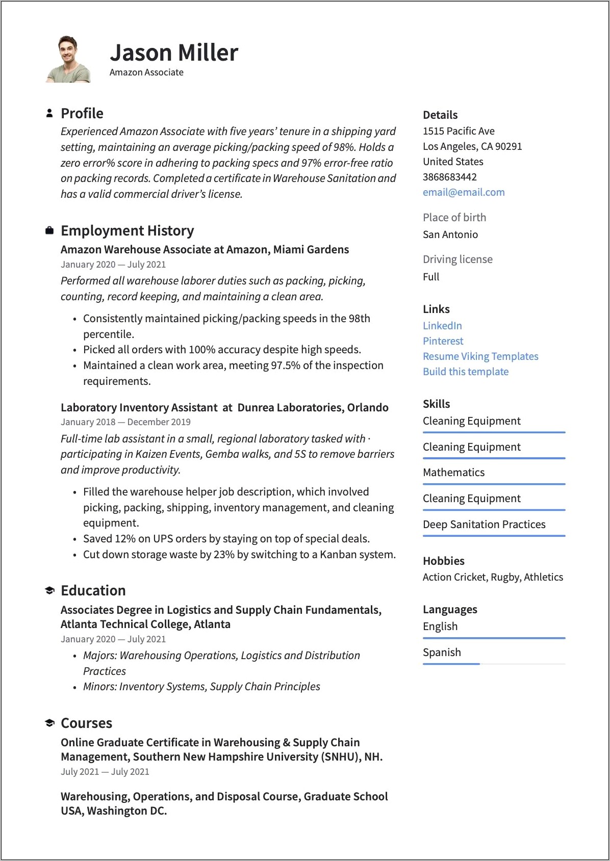 Best Resume Format For Amazon