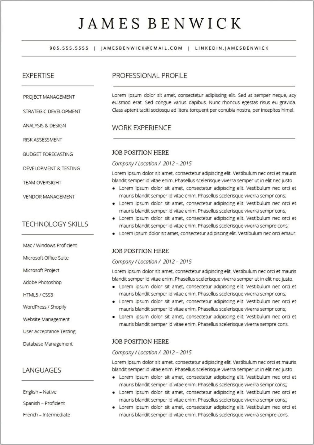 Best Resume Format For Google