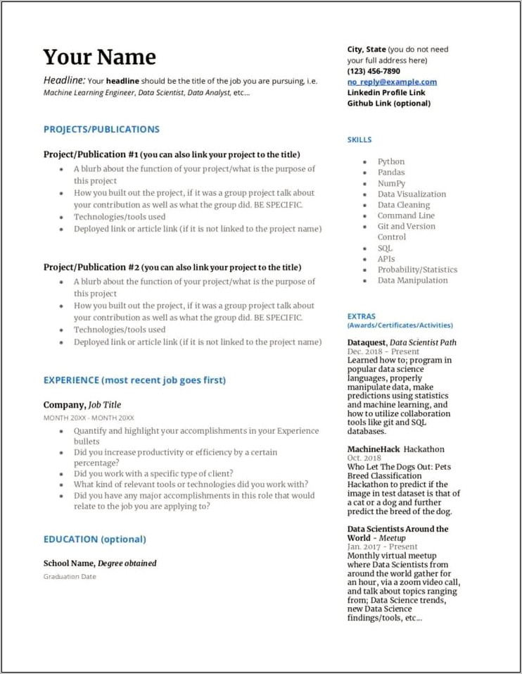 Best Resume Format For Scientist