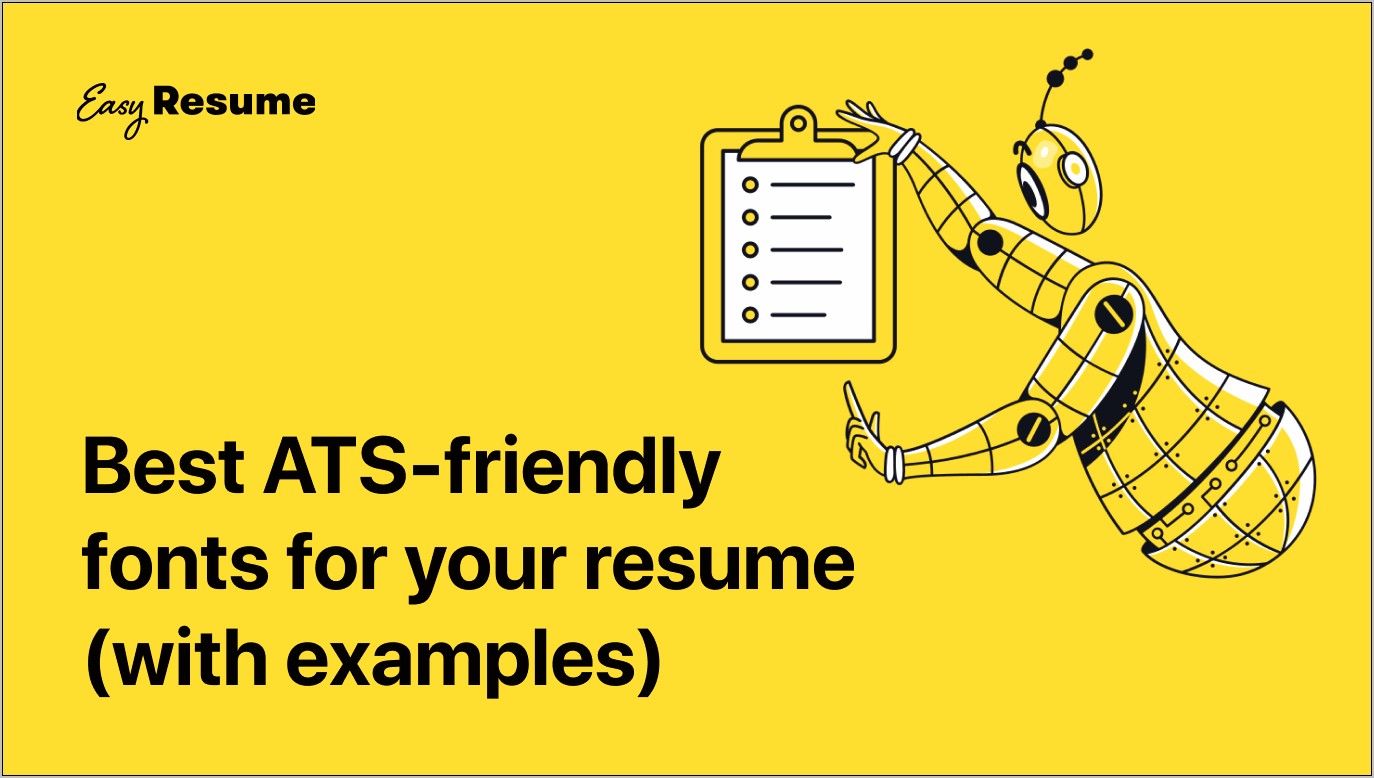 Best Small Font For Resume