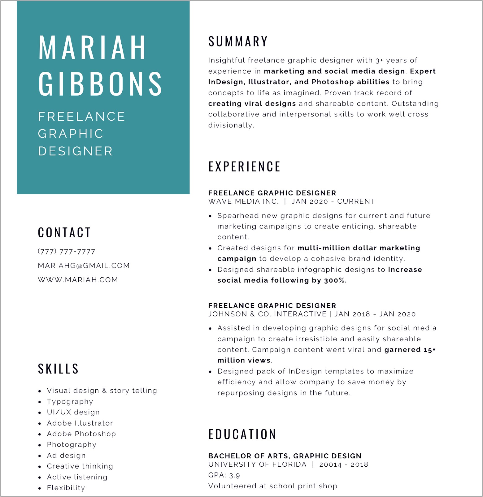 Best Summary For Designer Resume